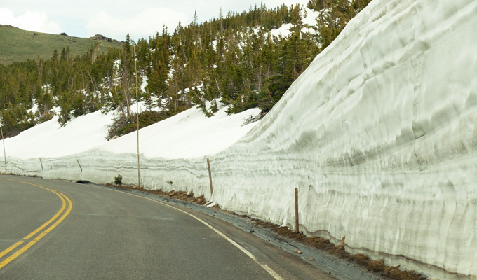 Rocky Mountain National Park Snow Wall