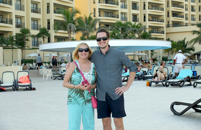Cancun Mexico Husband and Mother-in-law 2015