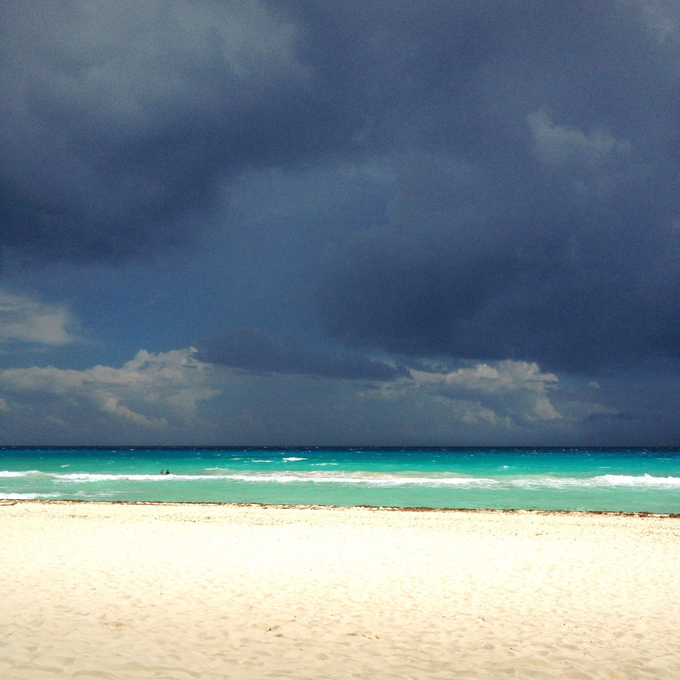 Cancun Mexico Stormy Sky over the Gulf