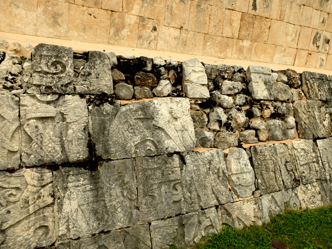 Chiche Itza Mayan Ballcourt Wall
