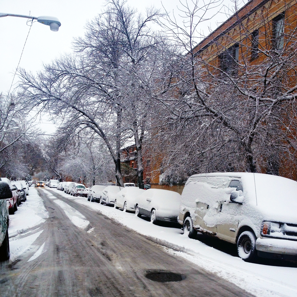 2015 Chicago Winter Street in November